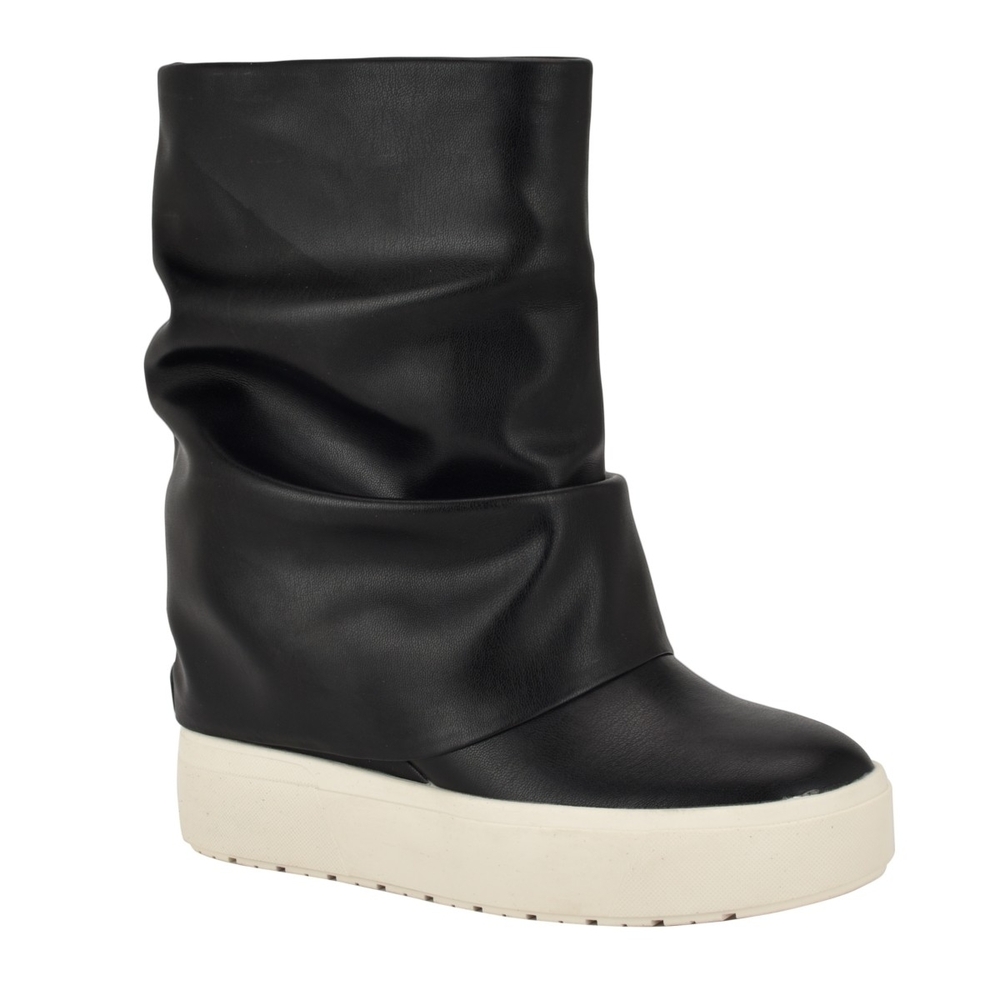 Guess Black and White Platform Boots. USED ONCE